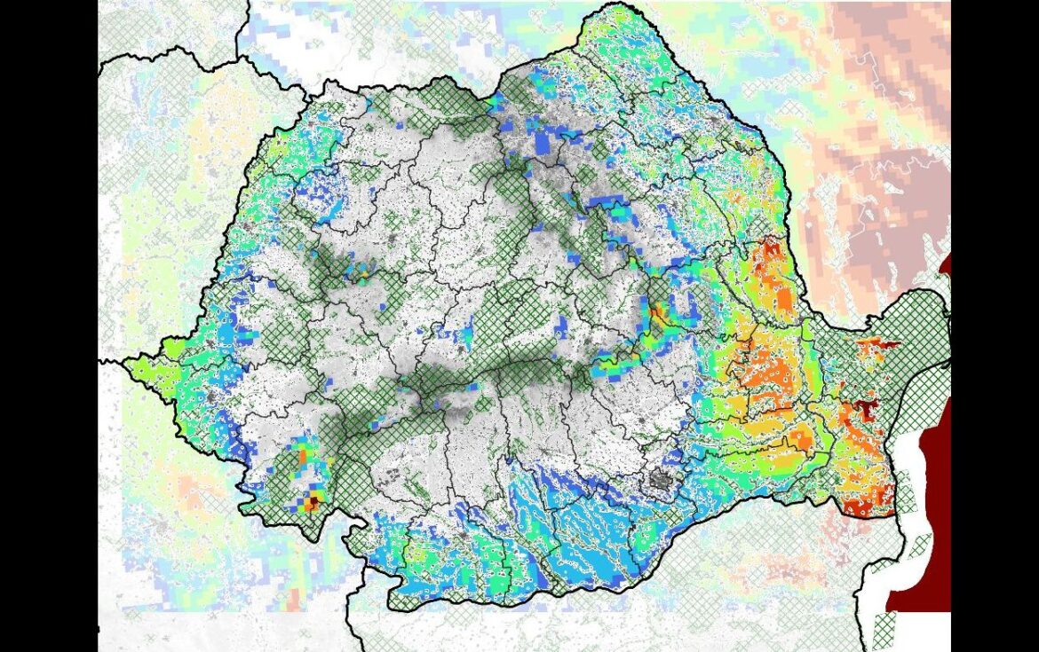 harta vântului românia potențialul eolian onshore românia