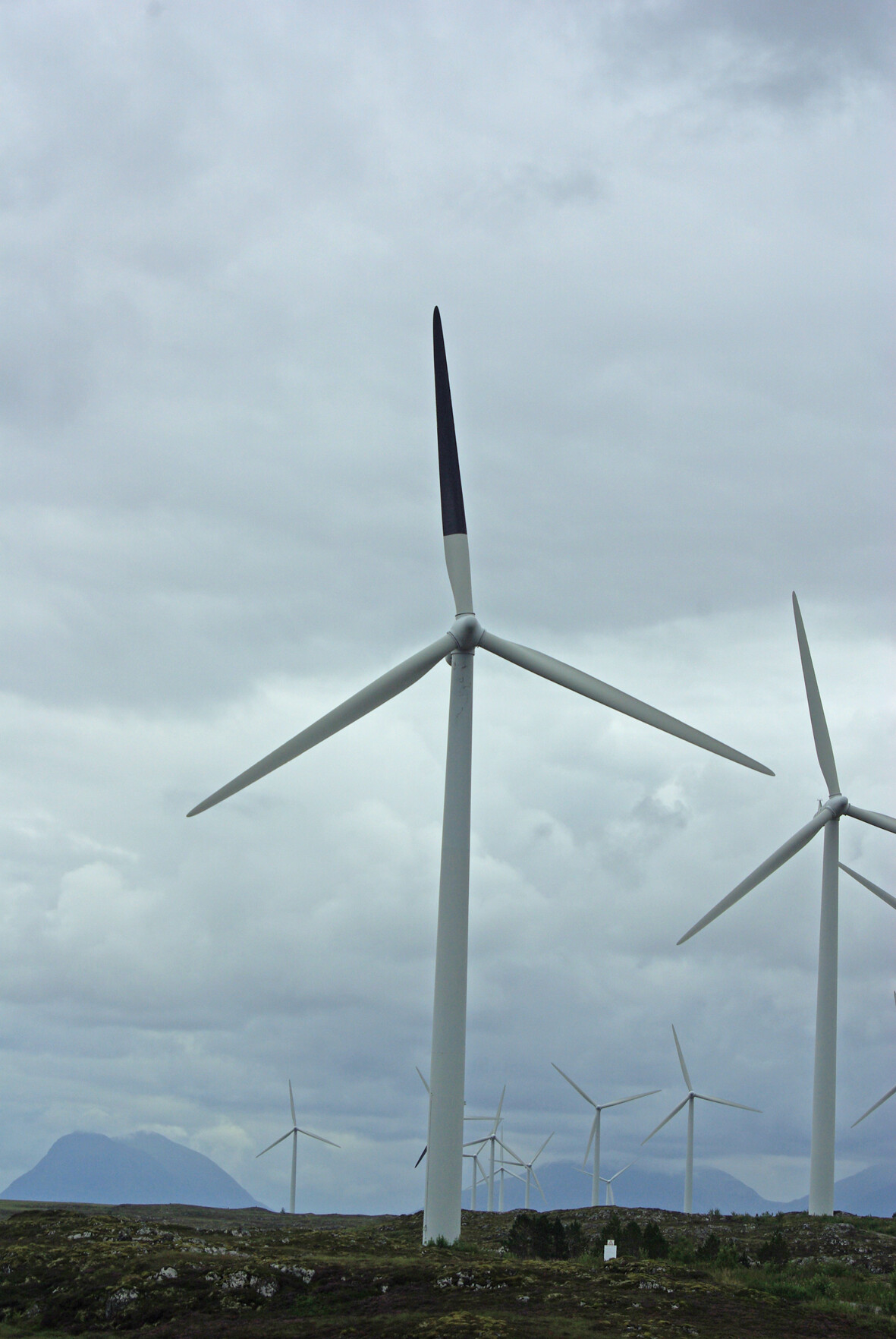 turbine eoliene vopsite în negru